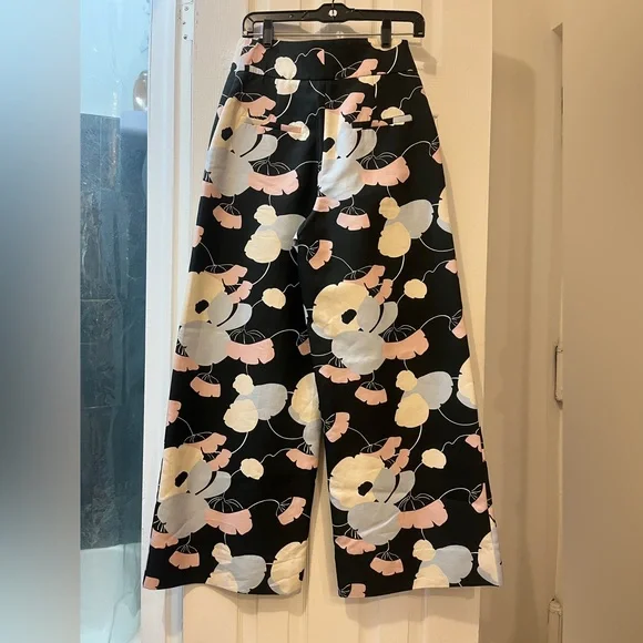 Marni Wide Leg Silk Floral Trousers - Picture 5 of 8